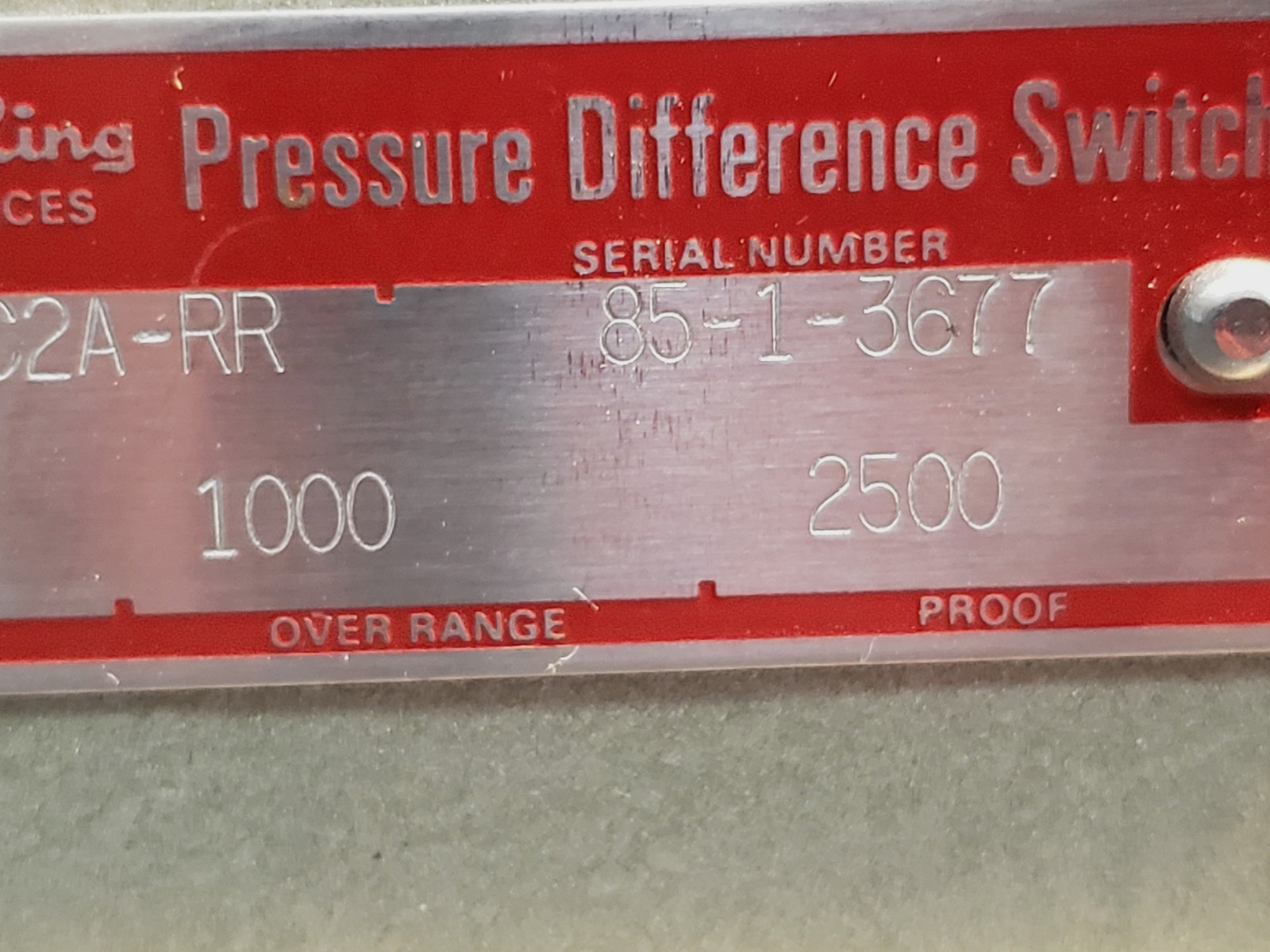 SOR 14R3-K5-R1-C2A-RR PRESSURE SWITCH 15-150PSI NNB