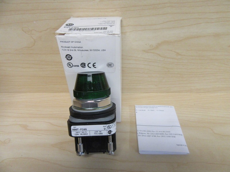 Allen Bradley 800T-P16G Green Pilot Light 800TP16G Series U