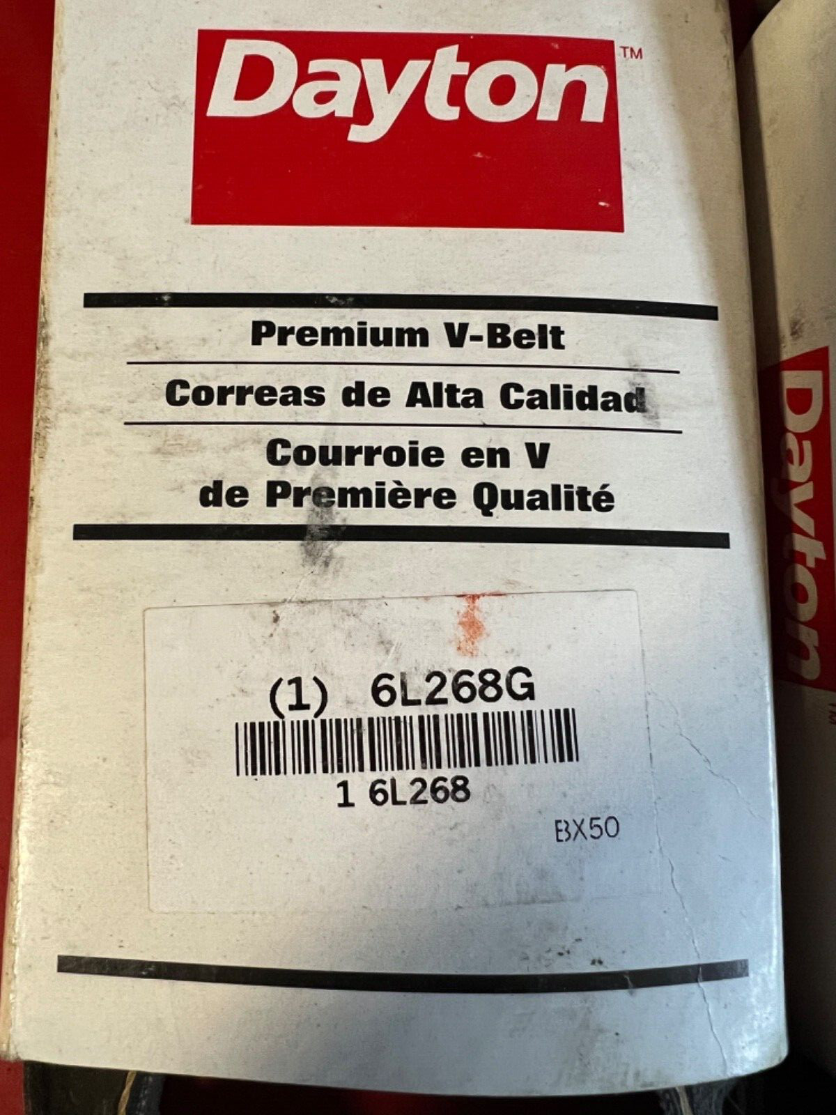 Dayton 6L268G / 6L268 / BX50 – Premium V-Belt – Cogged