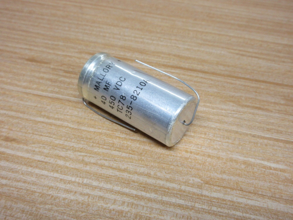 Mallory TC78 Cornell Dubilier Capacitor 40MF 450VDC