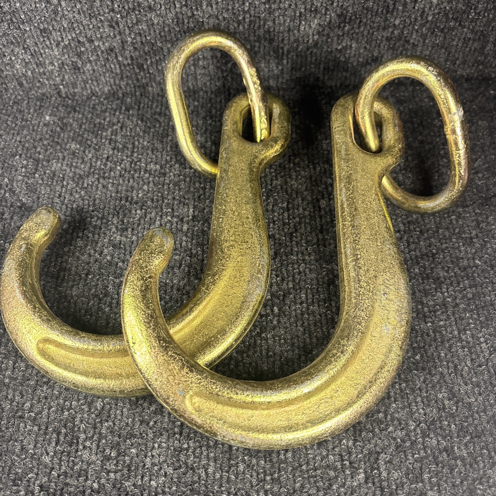 8 Inch Short “J” Tow Hook On Coupling Link 2/pcs 5400 Lbs G70 Heavy Duty