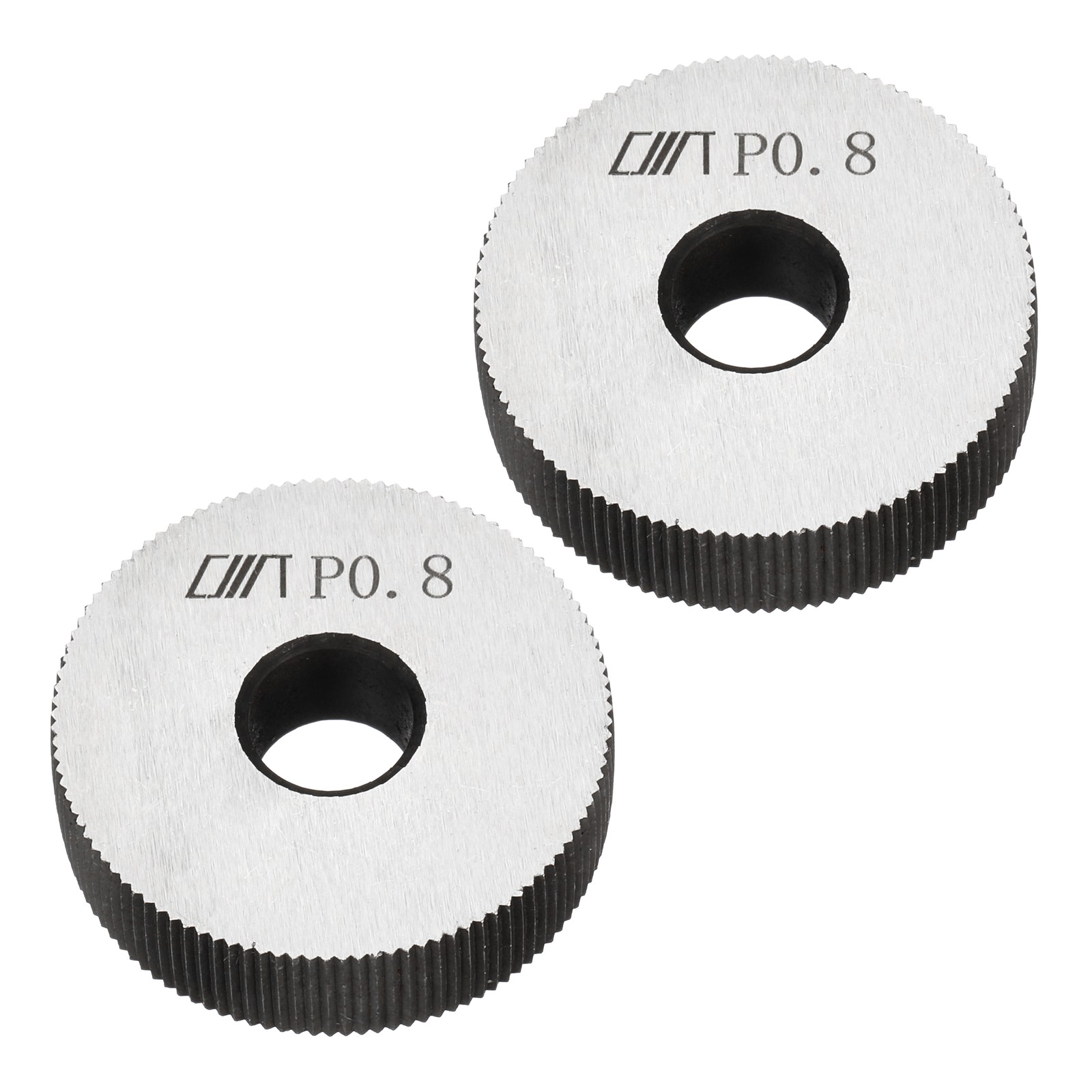 2 Pack 28x8x8mm Knurling Wheel Kit 0.8mm Pitch Straight Wheel Linear Knurl