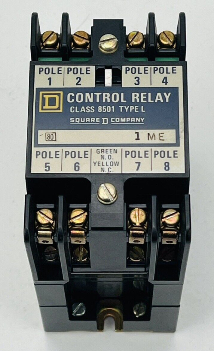 Square D 8501 Type LO-60 A.C Magnetic Relay Open Type 120-60/110-50 *WARRANTY*