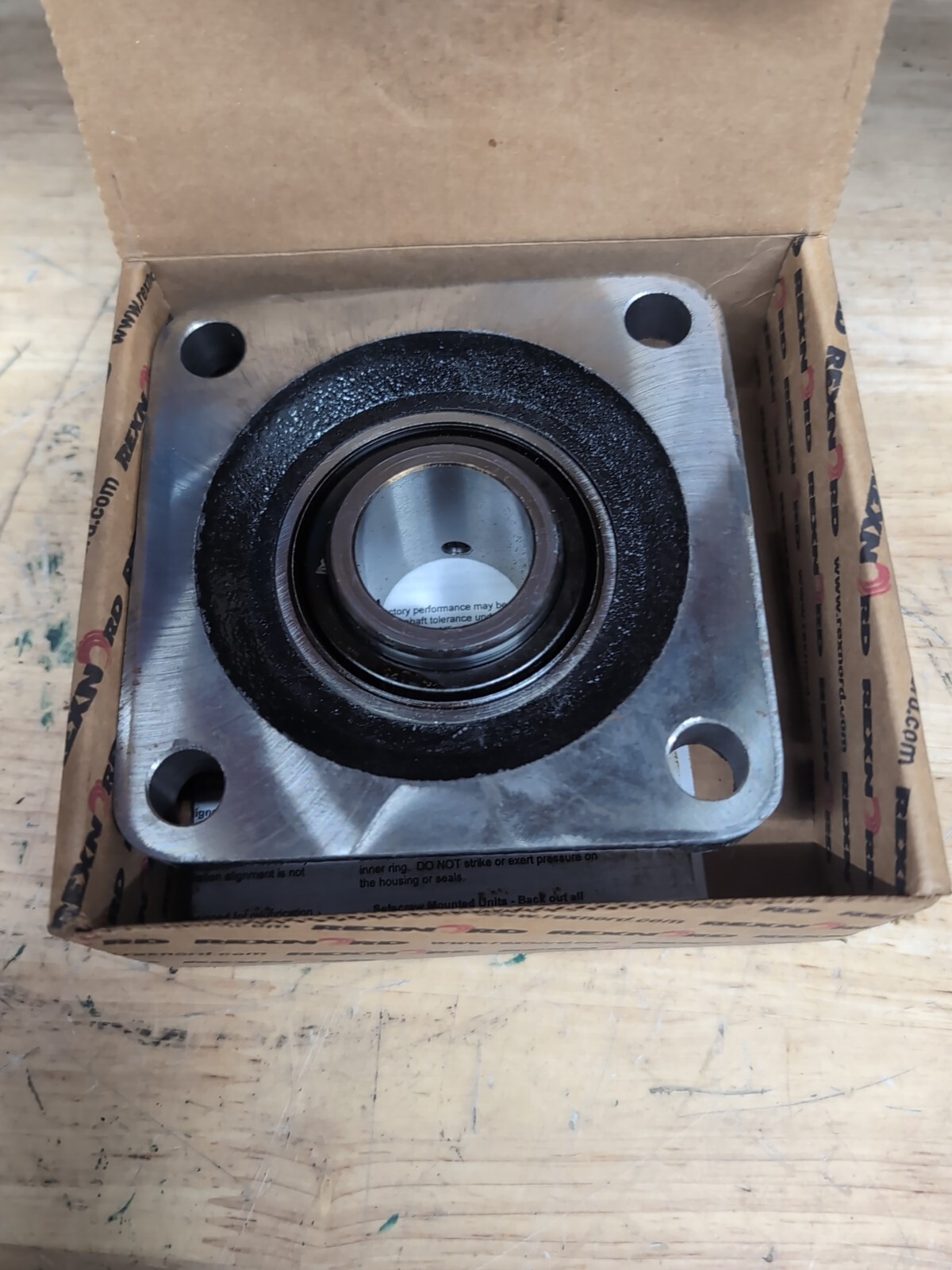 Link Belt Rexnord F3U222N 1-3/8″ 4 Bolt Flange Mount Ball Bearing Unit