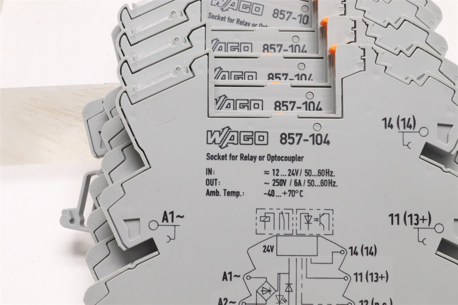 WAGO RELAY SOCKET (LOT OF 5) 857-104 / 51301172