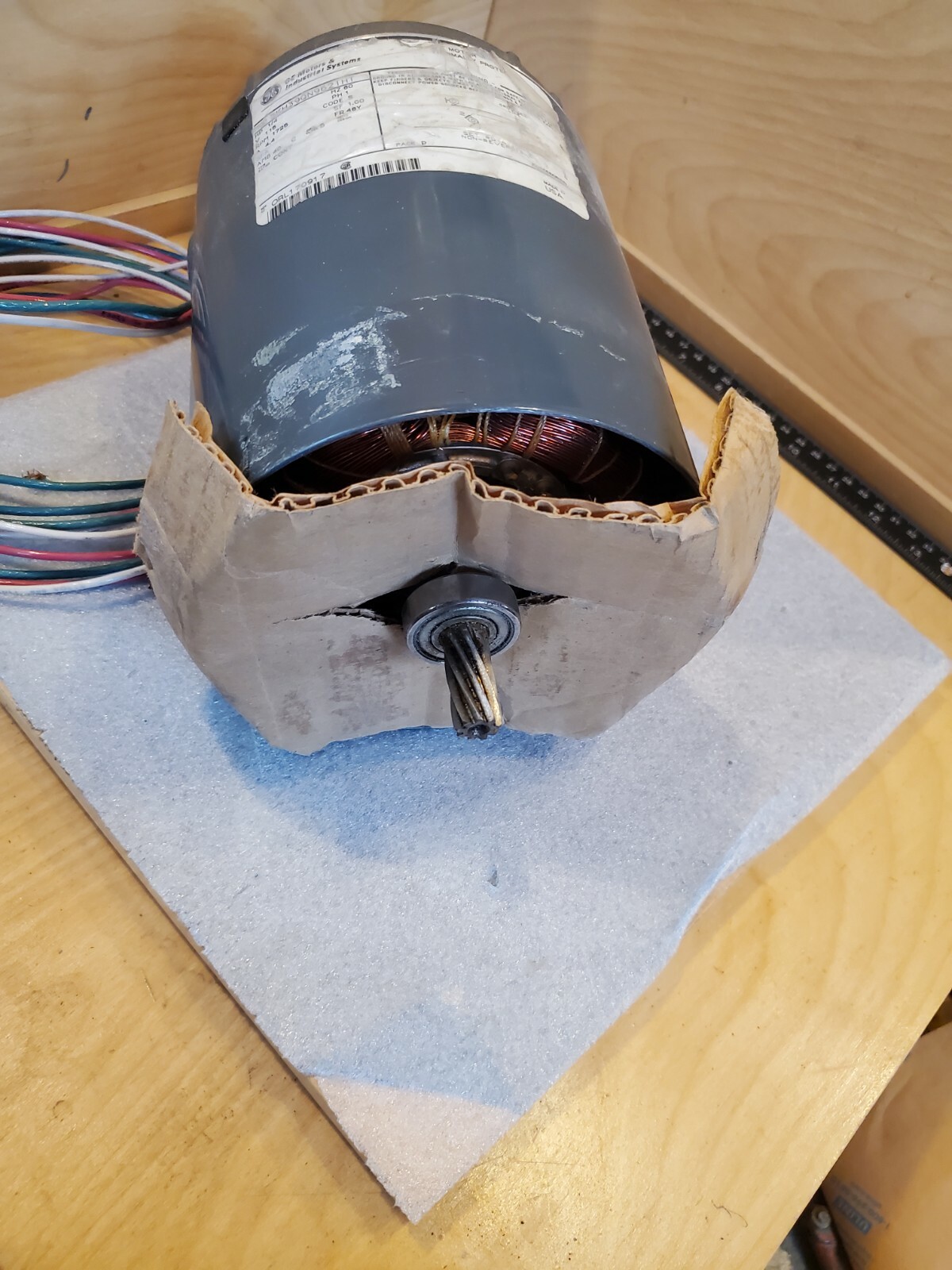 1/4HP 1725PRPM GENERAL ELECTRIC 5KH39QN9621HT SINGLE PHASE MOTOR USED *USA*