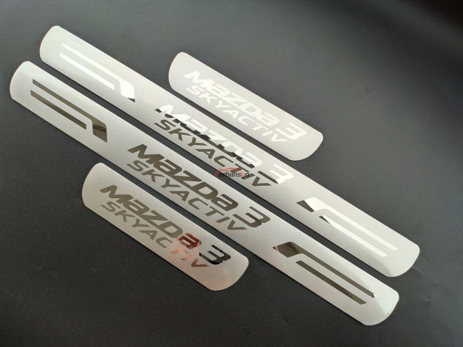 GZBFTDH Door Sill Protector for Mazda 3, 2008-2022, 4pcs Set, Stainless Steel…