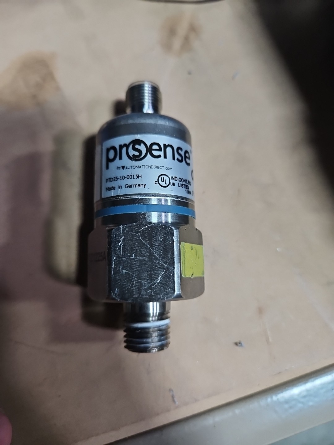 PROSENSE PTD25-10-0015H Pressure Sensor – 1/4″ NPT, 0-10v, 16-32vdc, 0-15psi