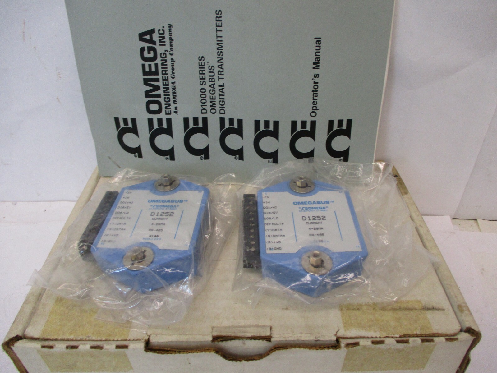 New Open Box Lot of 2 Pieces Omegabus D1252 4-20mA RS-485 A4150WVS