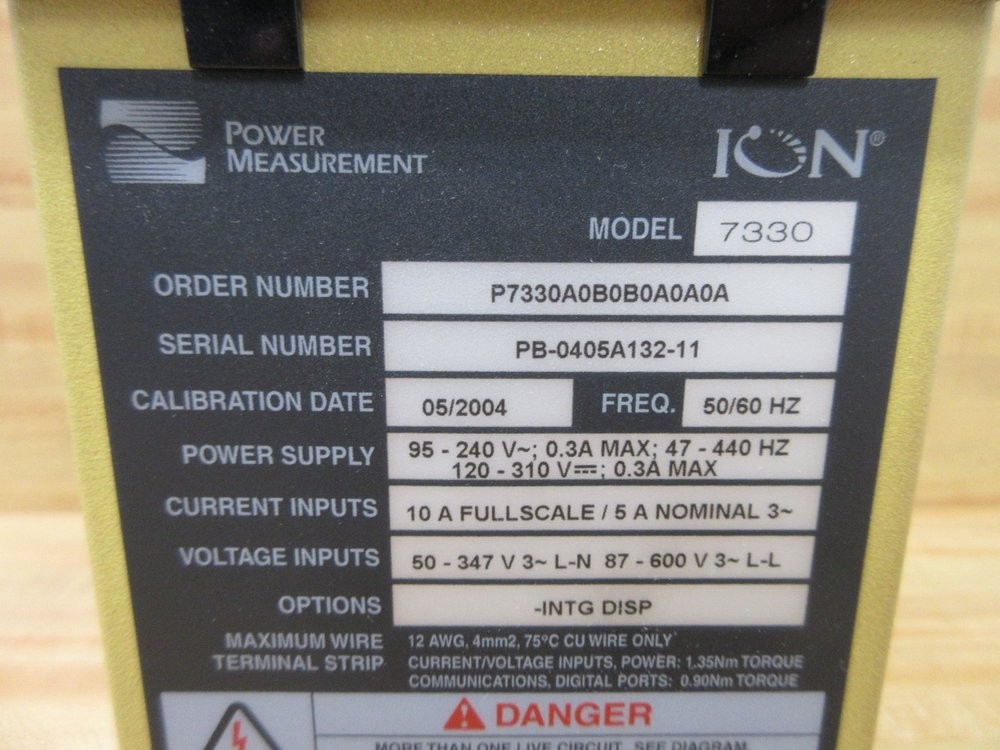 Power Measurment P7330A0B0B0A0A0A Digital Energy Meter
