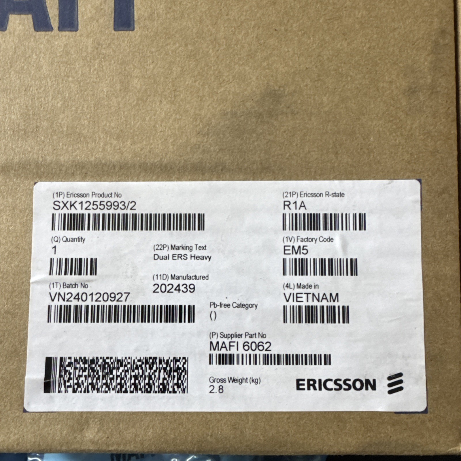 NEW Ericsson Dual ERS Heavy Bracket: SXK1255993/2 for radio 4460