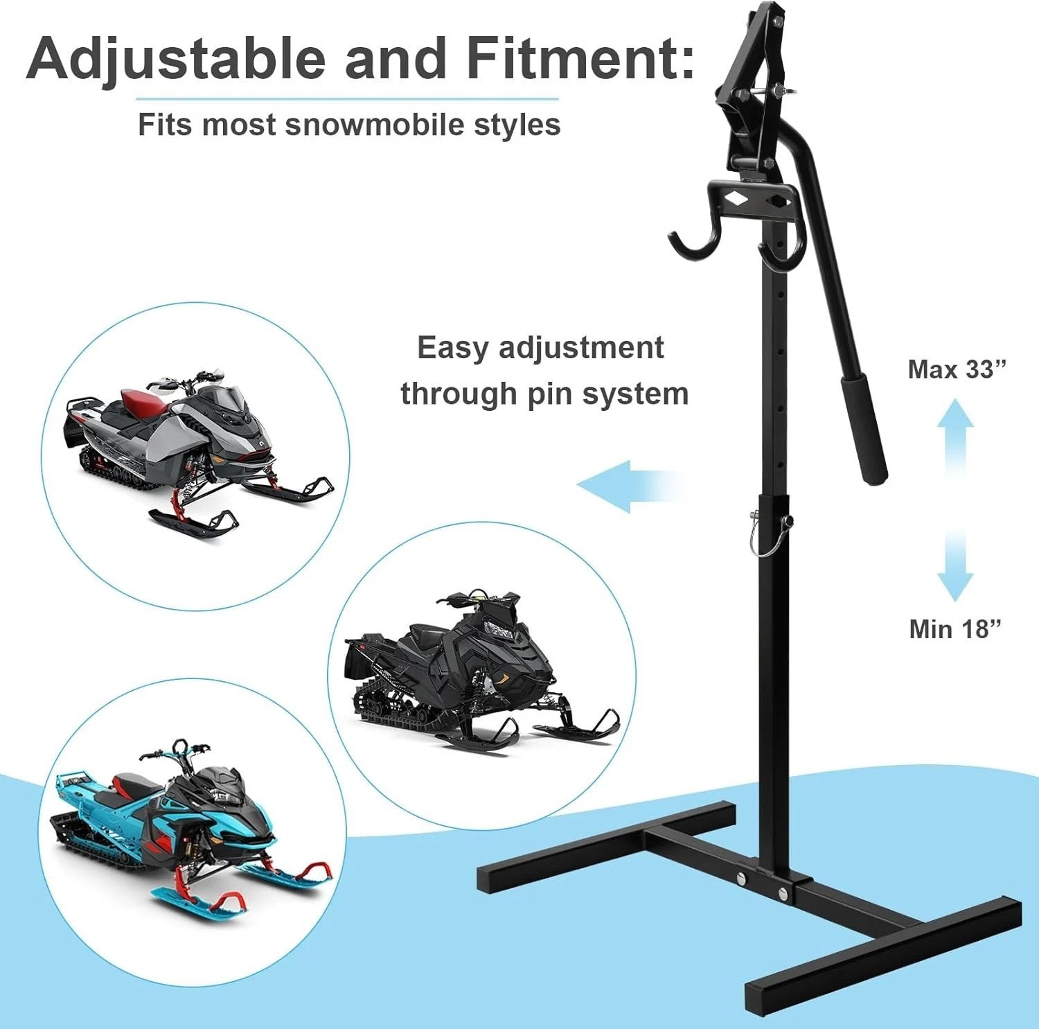 Snowmobile Lever Lift Stand for Yamaha Polaris Arctic Cat etc Sled