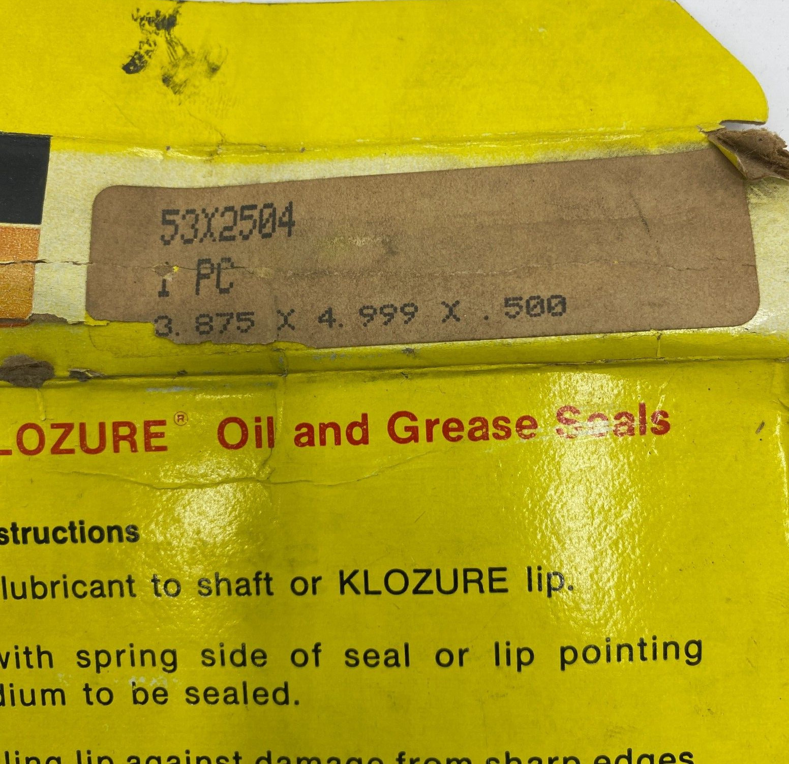 Garlock Klozure 53X2504 Oil Seal – 21086-2504 Vintage Old Stock ✅