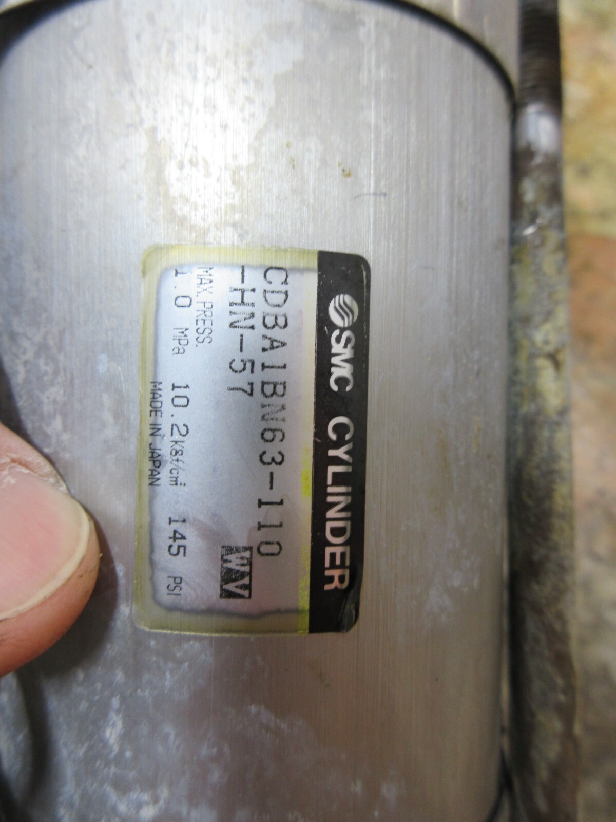 SMC CYLINDER CDBA1BN63-110-HN-57 D-57 KIWA EXCEL 510 COLT CNC VERTICAL MILL