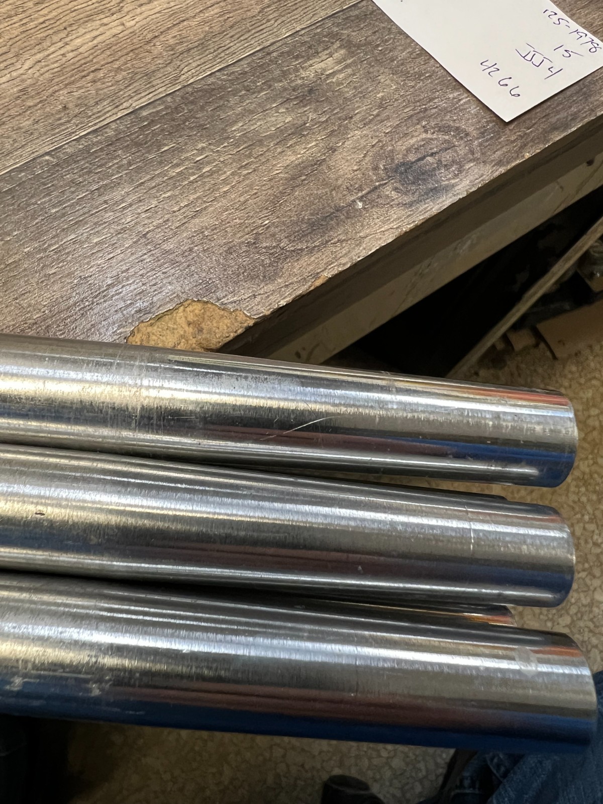 Lot of (6) Lab Frame Rod 3/4″ x 39″ with 1 Rounded End 1 Flat Tapered End