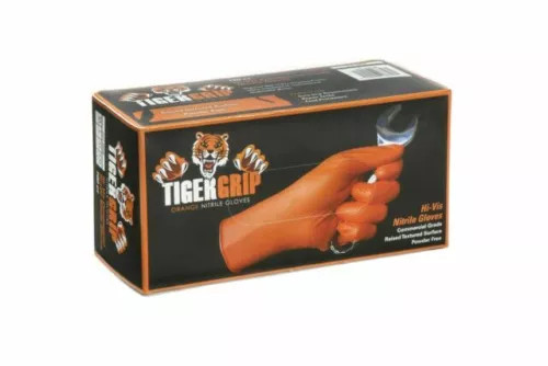 EPPCO 8844 Large Nitrile Gloves Orange Tiger Grip