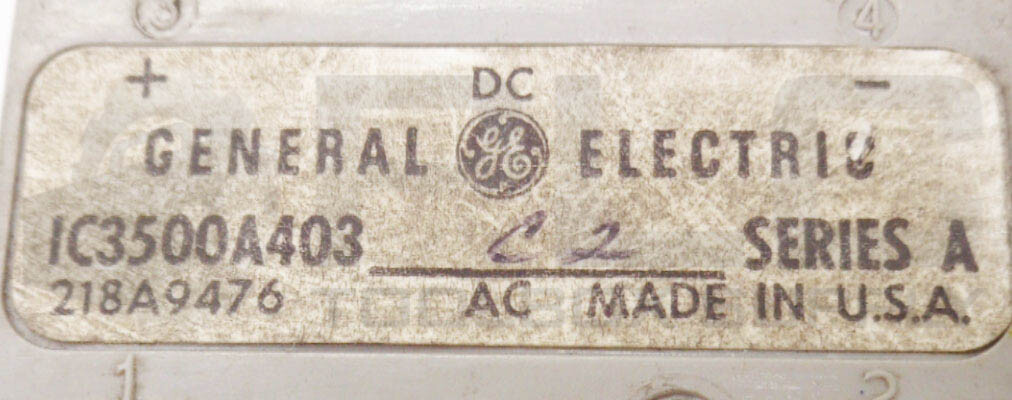 GE GENERAL ELECTRIC IC3500A403C2 SER A RECTIFIER 218A9476