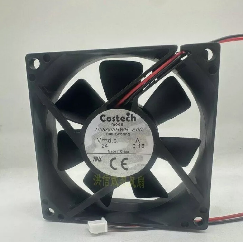 D08A05HWB A00 80x80x25mm DC24V 0.16A 2-Wire Cooling Fan 1pc