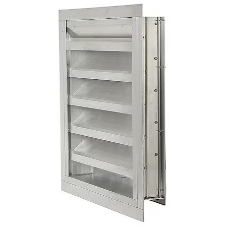 Dayton 20Ua15 Intake Louver, Fixed, Drainable, 42H X 42W