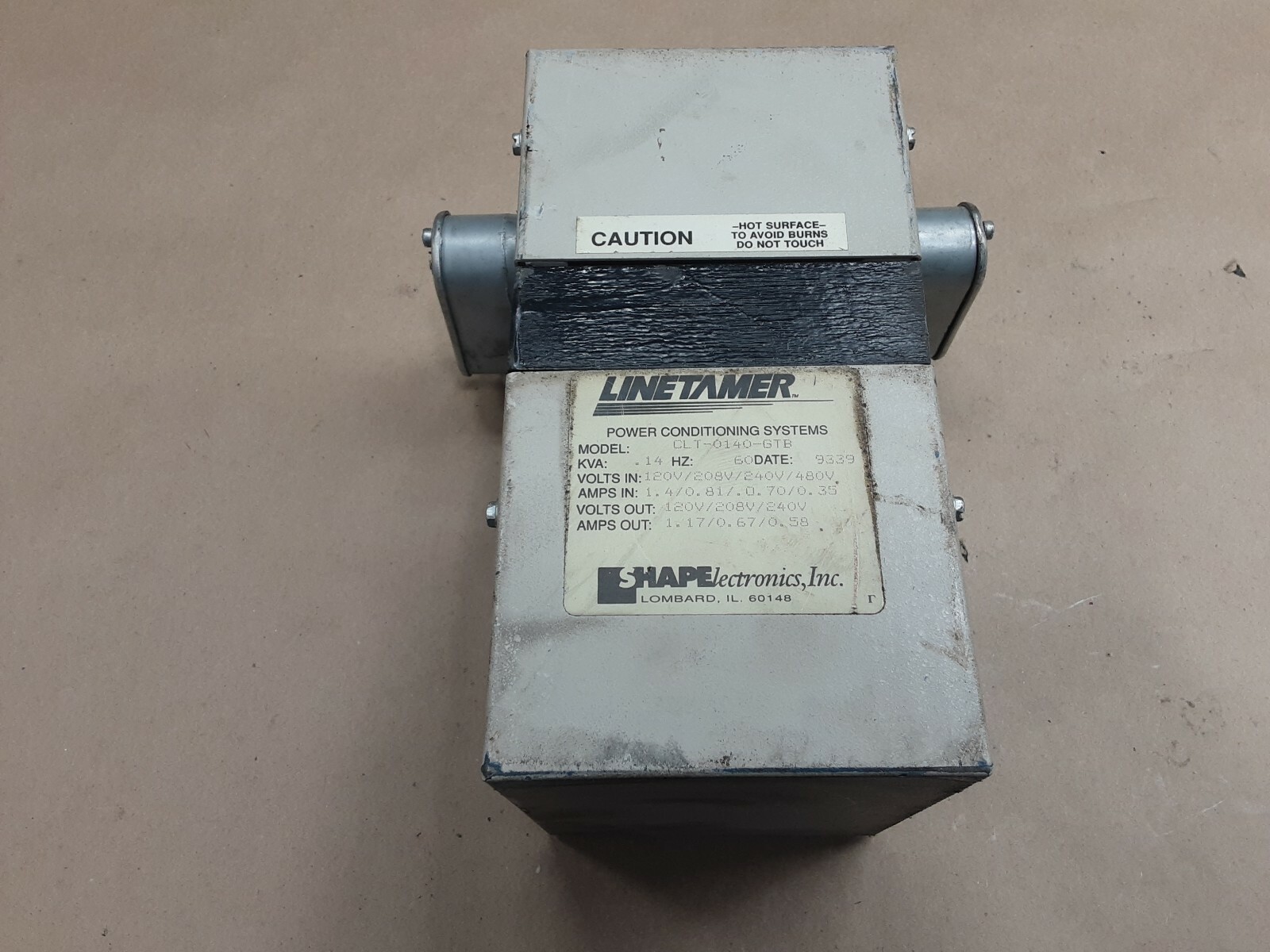 WIREMOLD POWER CONDITIONING ISOLATION TRANSFORMER CLT-0140-GTB .14KVA #15B6PR3RM