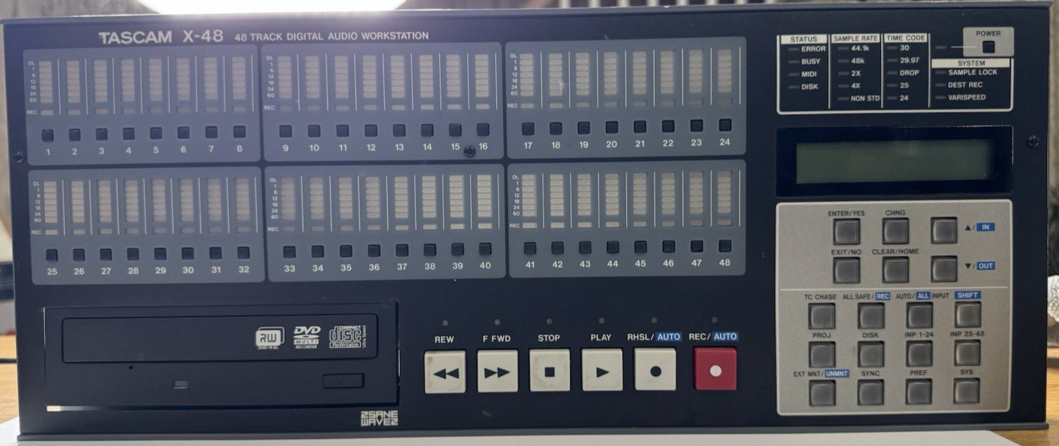 Tascam X-48 Track Digital Audio Workstation Front Panel w/80GB HDD & DVD Recorde