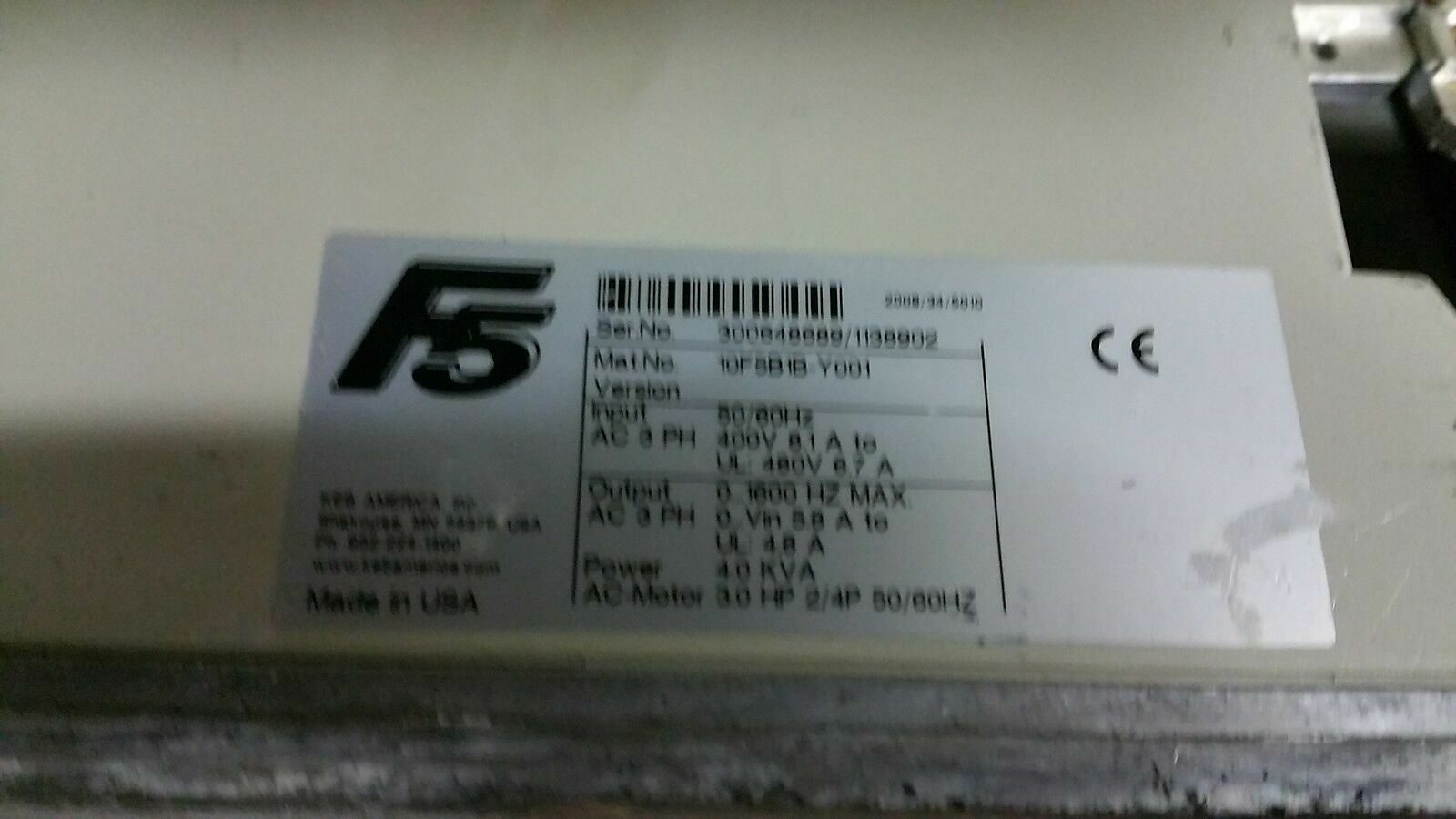 KEBCOMBIV KEB COMBIVERT 10.F5.B1B-Y001 10f5B1B – Y001