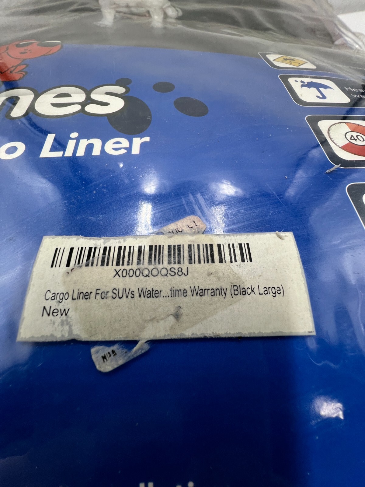 4Knines 8888 Luxury Cargo Liner Waterproof Weather for Dogs Black Large