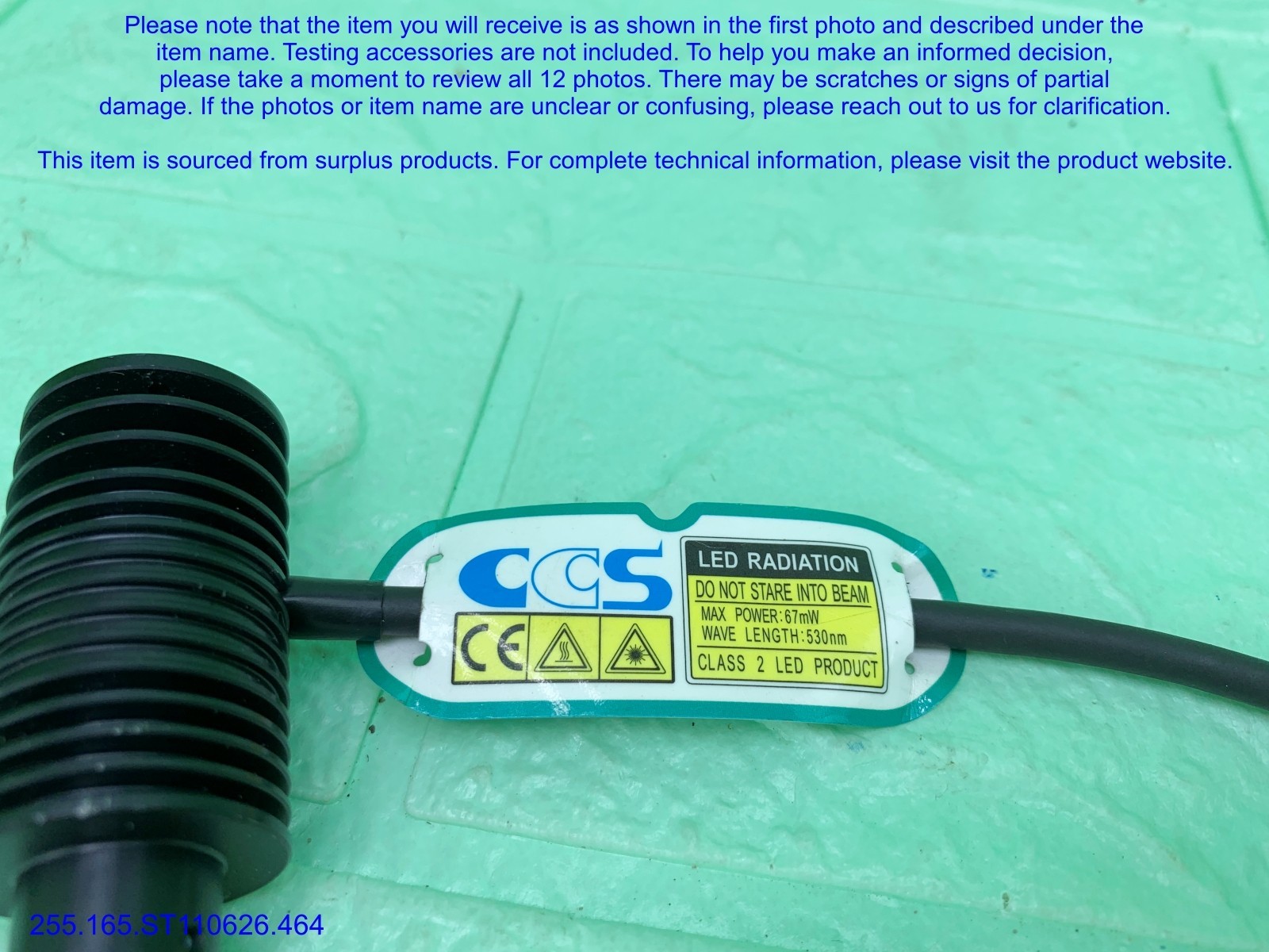 CCS HLV-24GR-3W Compact Inspection Light as in photos, sn:0005, DHL