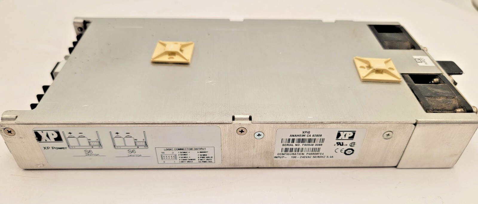 XP POWER SUPPLY #P4S6SFE4. 100-240VAC, 50/60 HZ, 5.4A