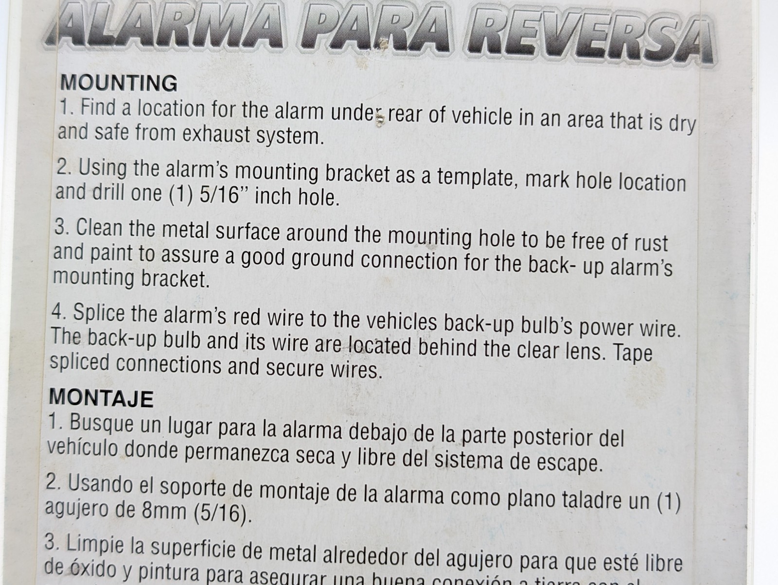 New WOLO BA-52 Beep Beep Back Up Alarm 12-Volt 108 Decibel Universal Vehicle NIB