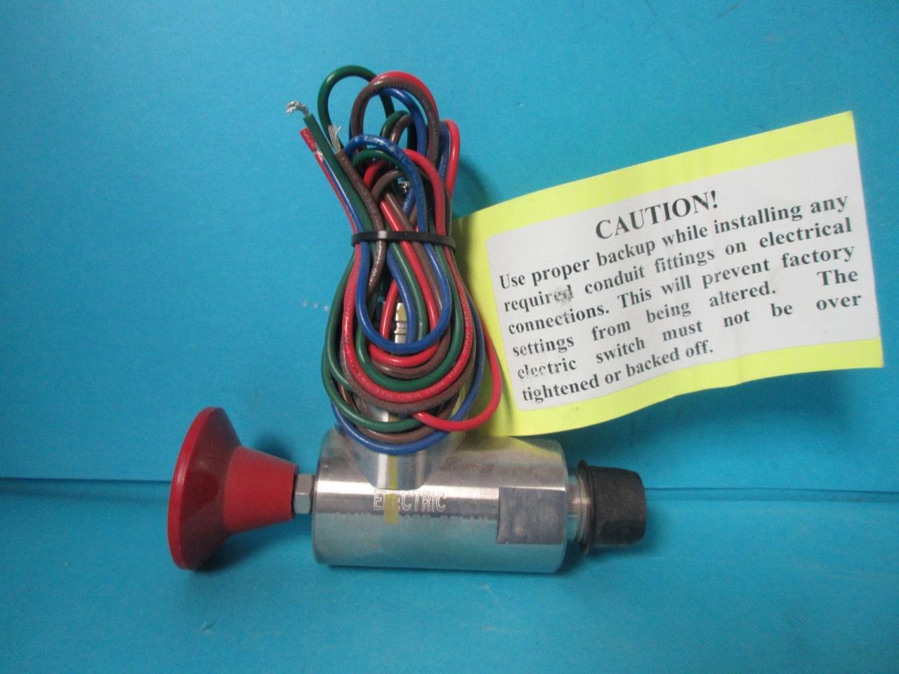 RUELCO ELECTRIC SAND PROBE RELAY MODEL 1SE3-SR13C 3″ SCH 80 C.S. PROBE RED KNOB