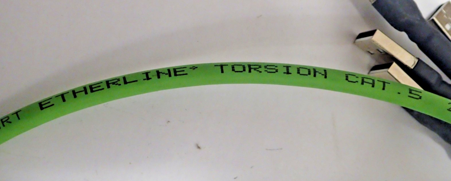 LAPP KABEL ETHERLINE TORSION CAT.5 52″ CABLE E63634 w/USB CONNECTERS LOT OF 5