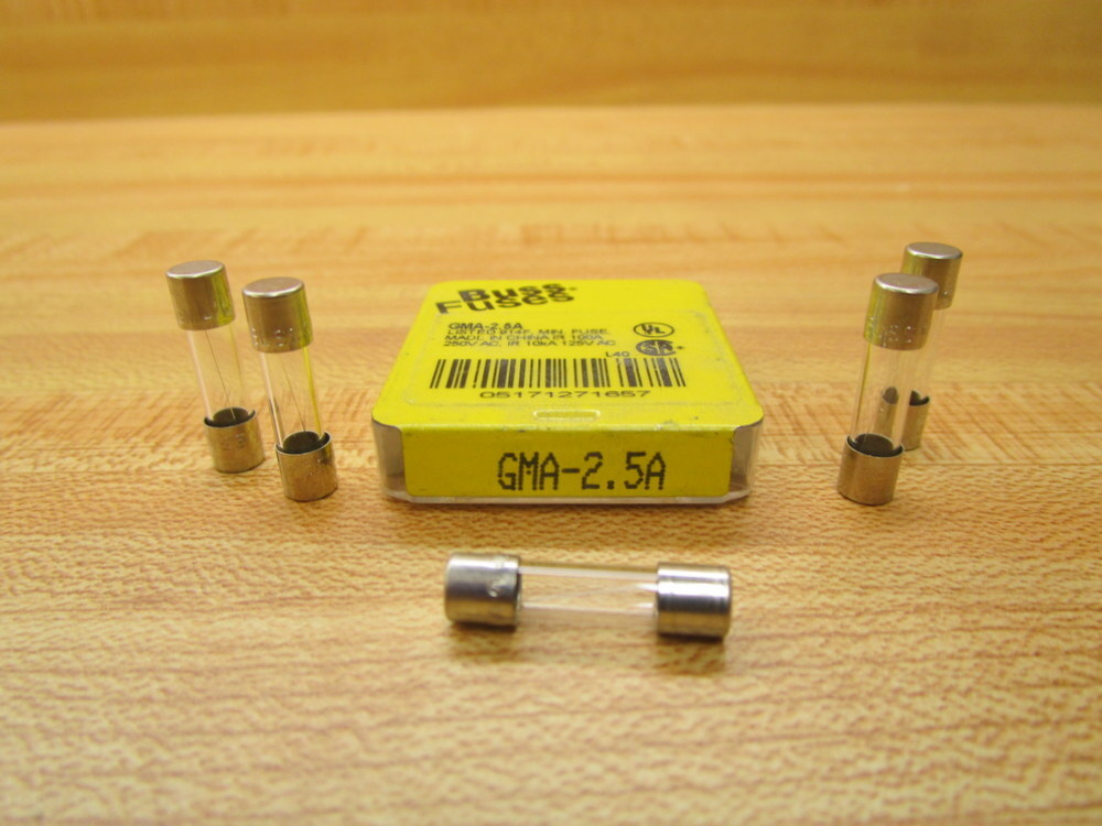Buss GMA-2.5A Bussman Fuse Cross Ref 6F102 Fine Wire Element (Pack of 5)