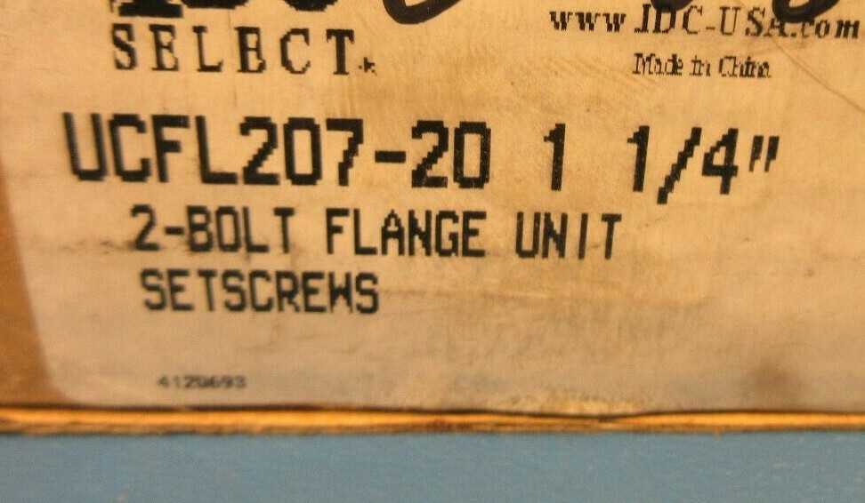 IDC, UCFL 207-20, 1 1/4″ Bore, 2 Bolt Flange Mount Bearing, Set Screw Locking