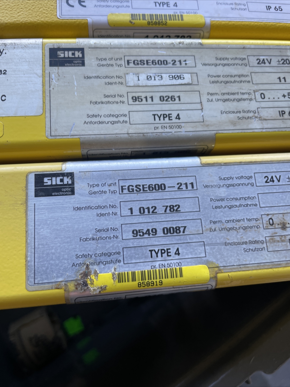SICK FGSE600-211 USED SAFETY LIGHT CURTAIN RECEIVER FGSE600211 600mm