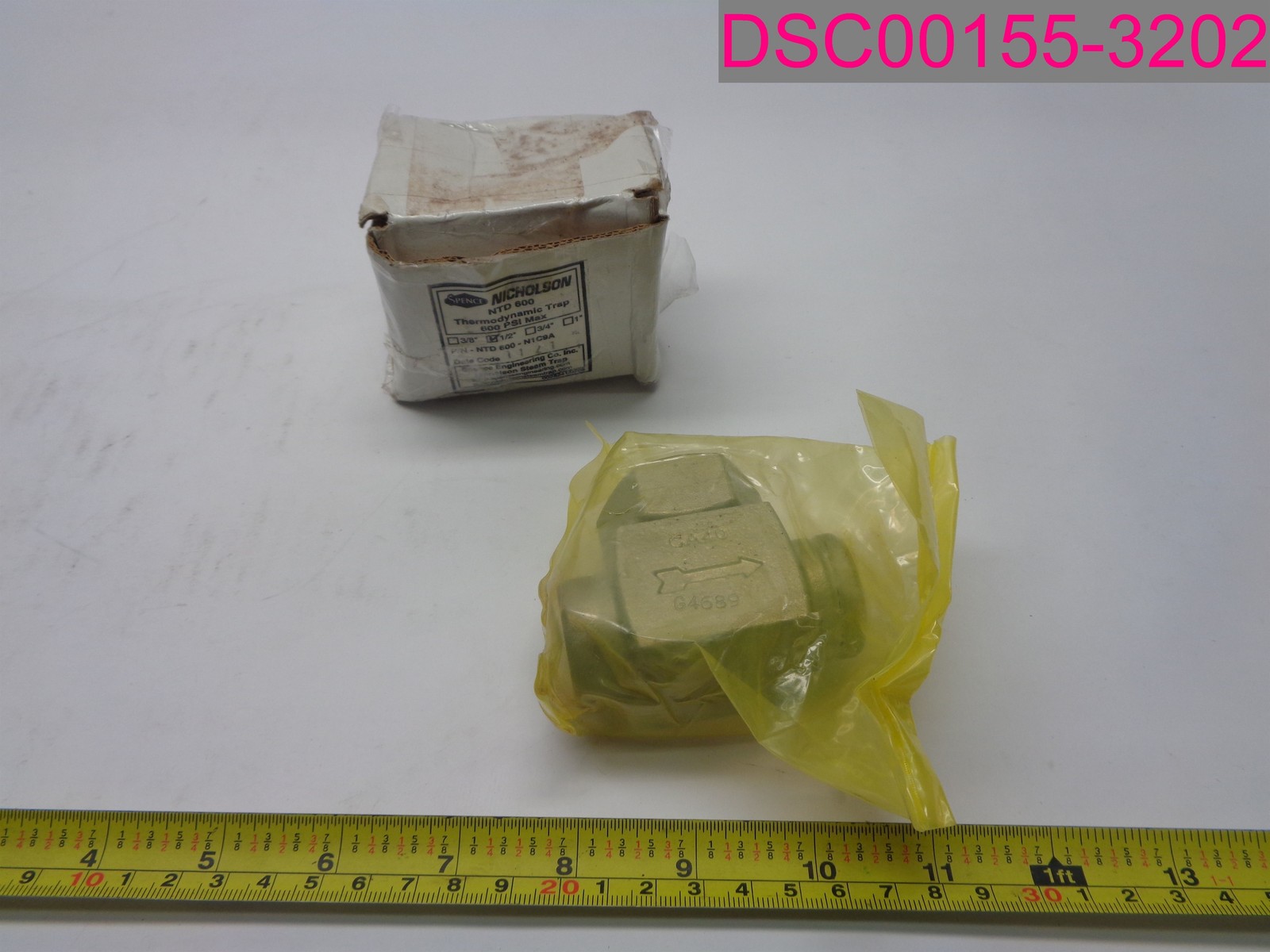 Spence Nicholson 1/2″ Thermodynamic Steam Trap 600 PSI Max. NTD 600 -N1C9A