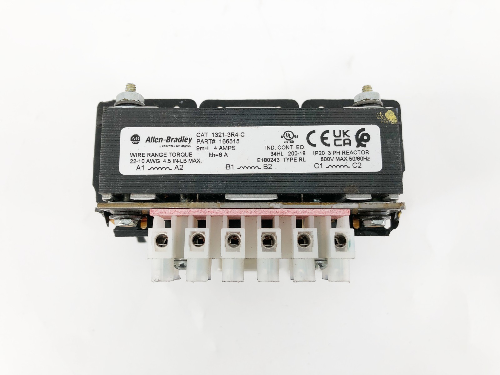 New Allen Bradley 1321-3R4-C Line Load Reactor 4A 600V 3PH 166515 – No Box