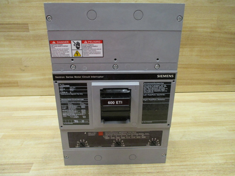 Siemens LXD63H600L 600 AMP Circuit Breaker LXD63H600