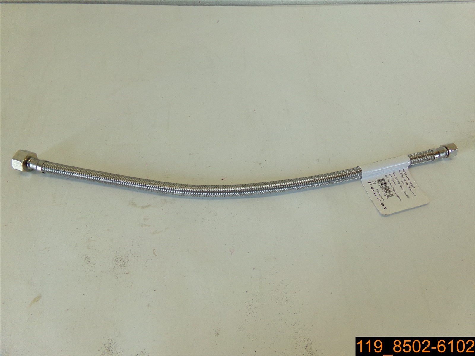 Maintenance Warehouse Stainless Steel Faucet Supply Line 20″ 3/8 Flare x 1/2 FIP