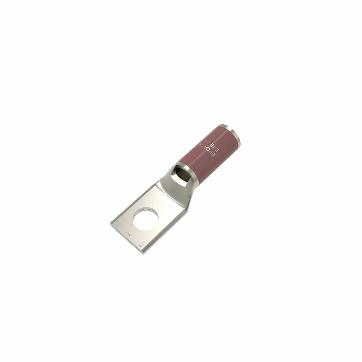 Burndy YA2CL6BOX 2 AWG Cu One Hole 1/2 Stud Tin Plated UL/CSA 90 35kV Brown
