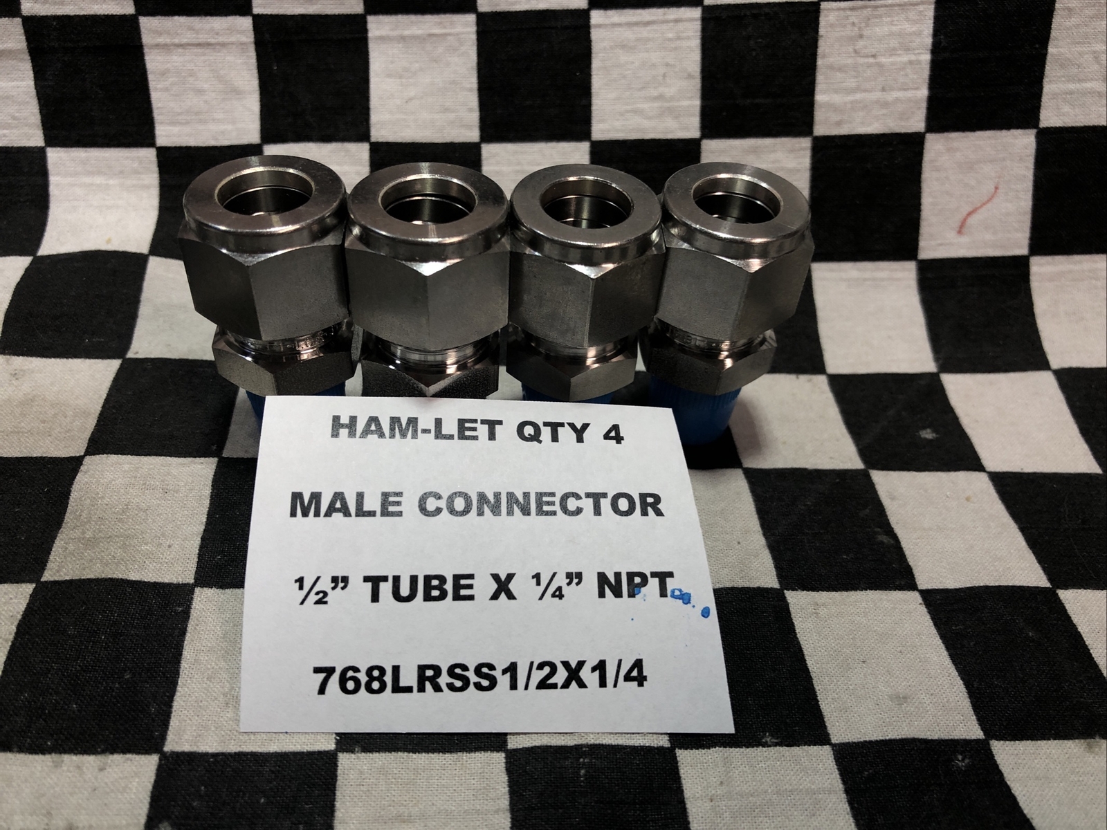 HAM-LET/SWAGELOK 768LRSS1/2X1/4 & SS-600-1-4, LOT OF 10, SHIPSAMEDAY#1605V26