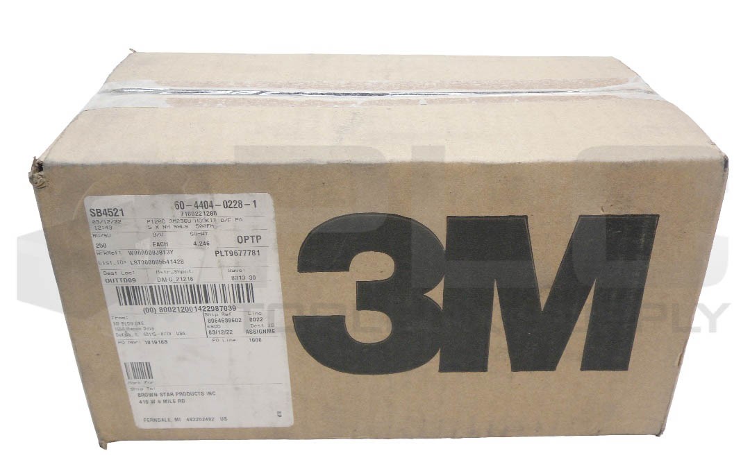 NEW SEALED BOX OF 250 3M 77170 HOOKIT PAPER DUST FREE DISC 5″ 127MM P120 GRIT