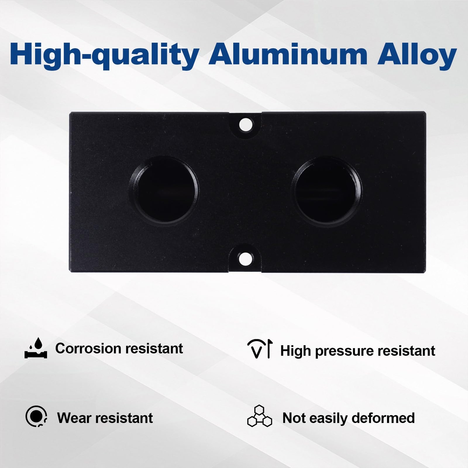 High Flow Air Manifold Block Splitter NPT 1 Inch Supply NPT 1/2 Inch Output