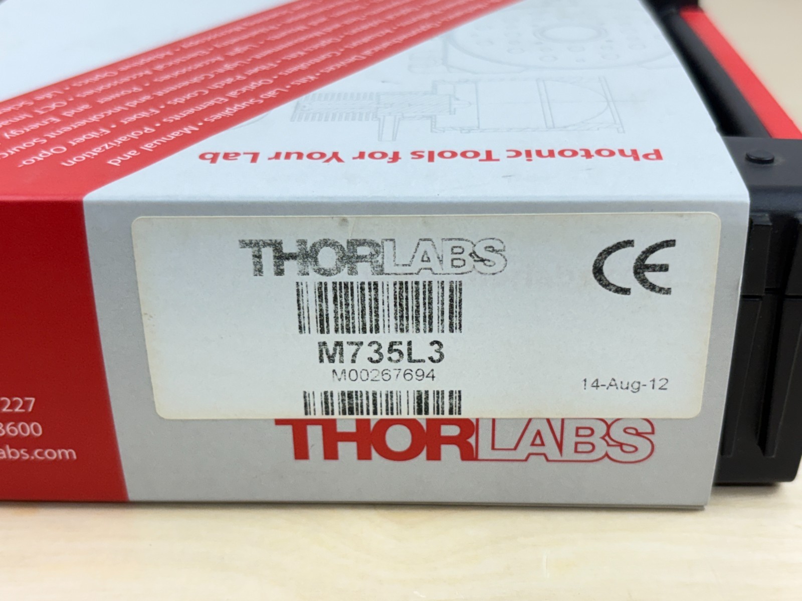 THORLABS M735L3 Mounted LED, R (735 nm) 1200 mA, 260 mW (Min)