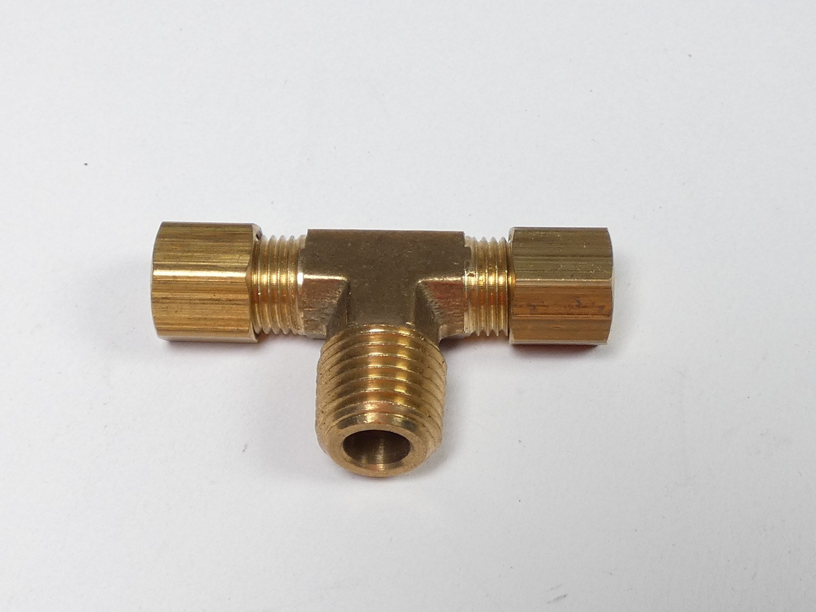 *Lot of 10* Parker 172C-4 Brass Compression Male Union Tee Fitting 1/4″ Tube …