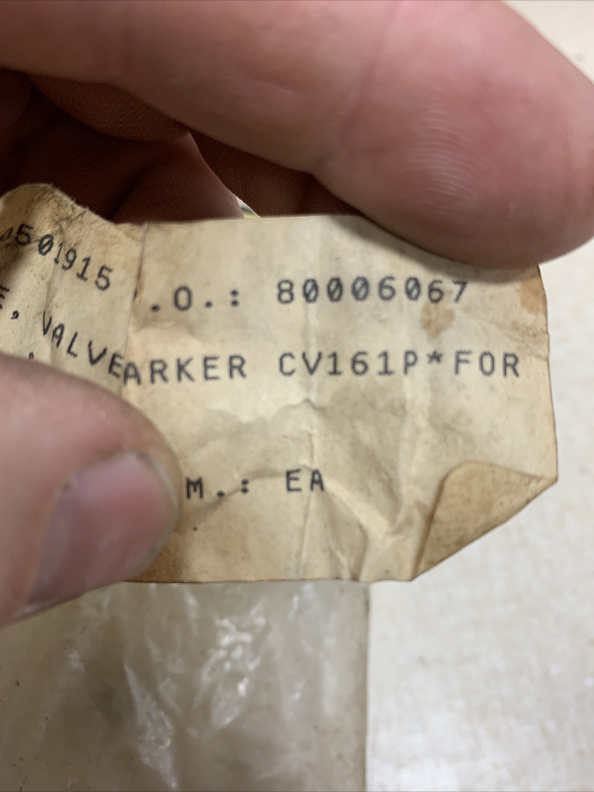 Parker CV161P Check Valve New 0501915