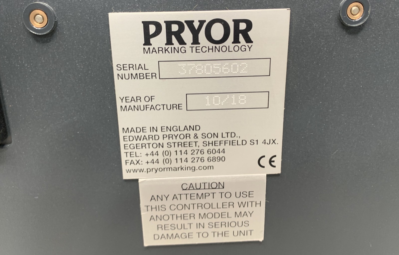 Pryor Controller 4000 Series for Pryor Dot Marking Machines Power Tested