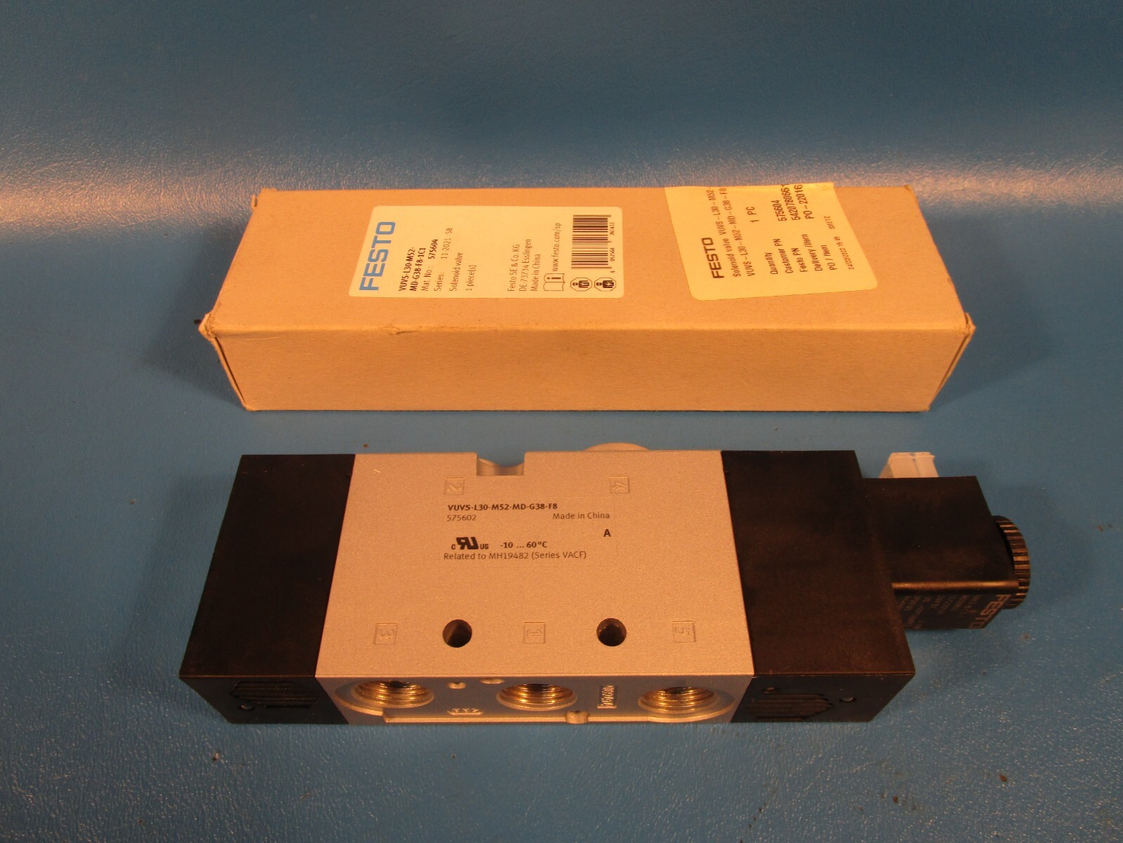 FESTO VUVS-L30-M52-MD-G38-F8-1C1, 575604 Solenoid Valve