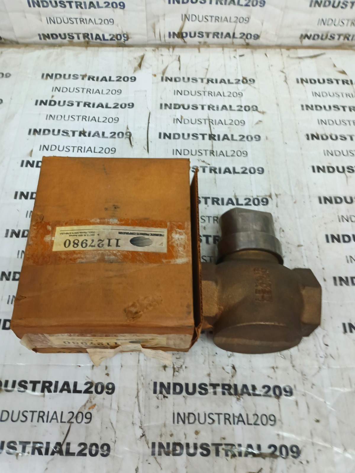 1-1/4” LEXAIR 2 WAY DIRECT PILOT POPPET VALVE 1501-808 BRASS