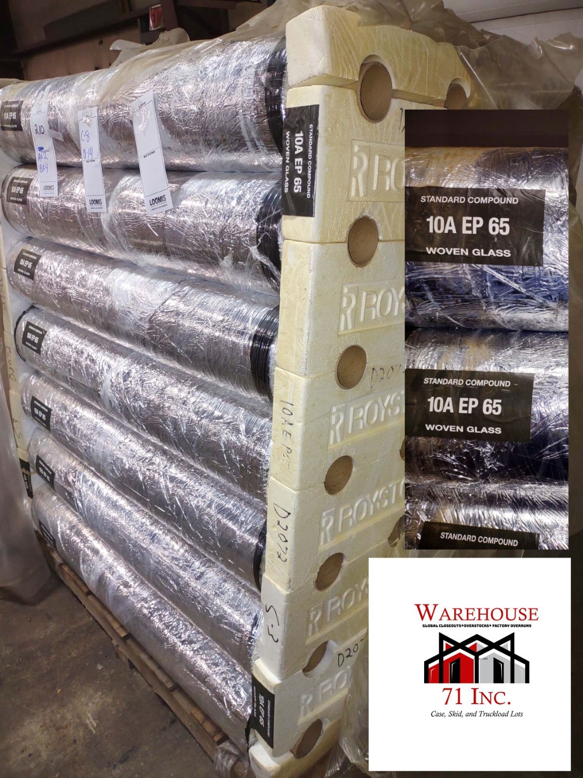 PALLET WHOLESALE / WATERPROOFING ROYSTON MEMBRANE 10A EP65 WOVEN GLASS / 24 RLS